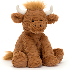 Jellycat gosedjur - Kossa - 23 cm - Fuddlewuddle Highland Cow. Leksak, doppresent