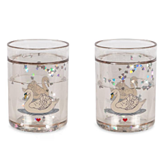 Konges slöjd - Glas glitter - 2 st - Swan off white