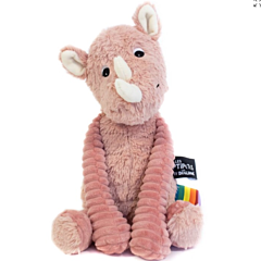 Noshörning - gosedjur - 35 cm - rosa - Les deglingos. Rolig leksak och fin doppresent
