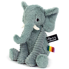 Elefant - gosedjur - 35 cm - mint - Les deglingos. Rolig leksak och fin doppresent
