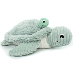Sköldpadda med baby - gosedjur - 29 cm - mint  - Les deglingos. Mysig leksak och fin doppresent