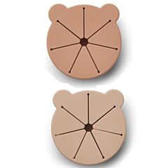 Snack box i silikon - Kelly Snack cup - 2 pack - Mr bear rose mix - Liewood
