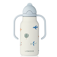 Liewood flaska - Falk water bottle - Alphabet Sandy - 350 ml . Praktisk till utflykten.