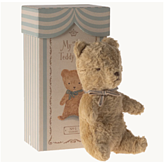 Maileg gosedjur - My First Teddy in box - powder. Doppresent, leksak