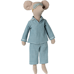 Maileg mus - medium, pojke i pyjamas