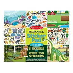 Aktivitetshäfte - återanvändbara stickers - djur - Melissa & Doug