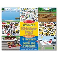 Aktivitetshäfte - återanvändbara stickers - fordon - Melissa & Doug