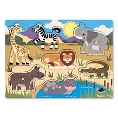 Knopp-pussel - safari - 7 bitar - Melissa & Doug