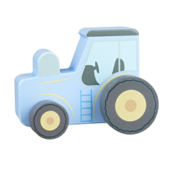 Traktor i trä, blå - Orange Tree Toys. Leksak